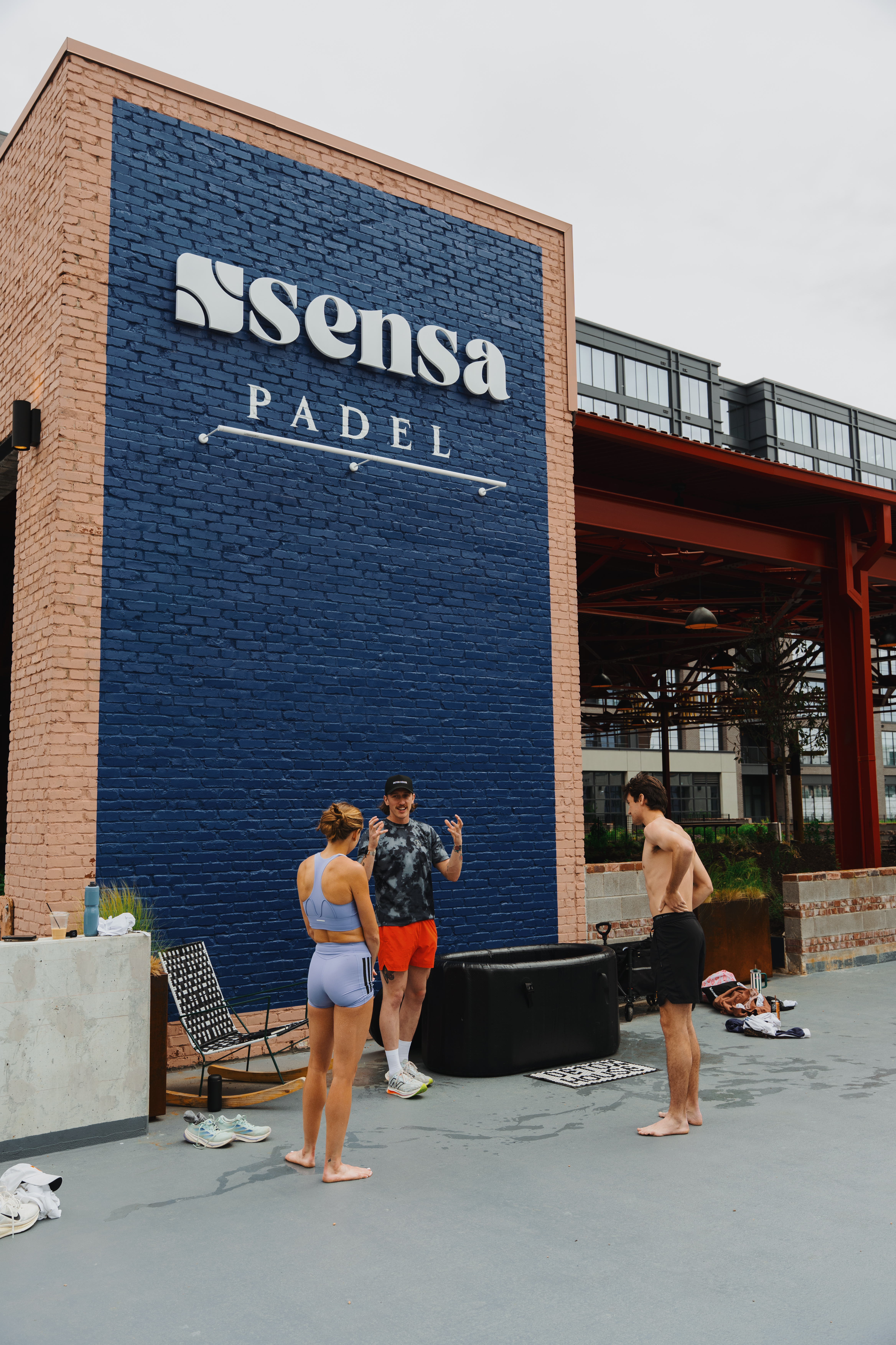 Y'alternative Wellness cold plunge event at outdoor venue